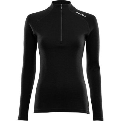 Термокофта женская Aclima WarmWool 200 Mock Neck Women Jet Black L