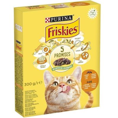 Корм сухой для кошек Friskies с курицей и овощами 300г
