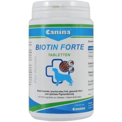 Витамины интенсивный курс для шерсти Canina Biotin Forte 200 г 60 таблеток