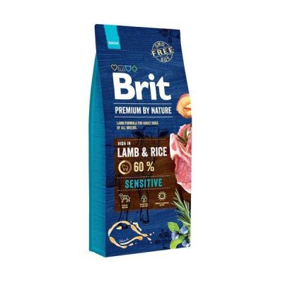 Сухой корм для собак Brit Premium Sensitive Lamb с чувствительным пищеварением со вкусом ягненка 15 кг