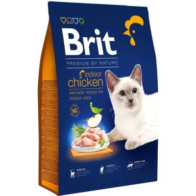 Сухой корм для кошек, живущих в помещении Brit Premium by Nature Cat Indoor с курицей 8 кг