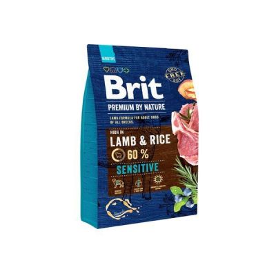 Сухой корм для собак Brit Premium Sensitive Lamb с чувствительным пищеварением со вкусом ягненка 3 кг
