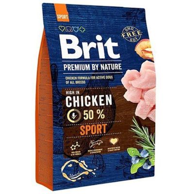 Сухой корм для собак Brit Premium Sport с повышенными физическими нагрузками со вкусом курицы 3 кг