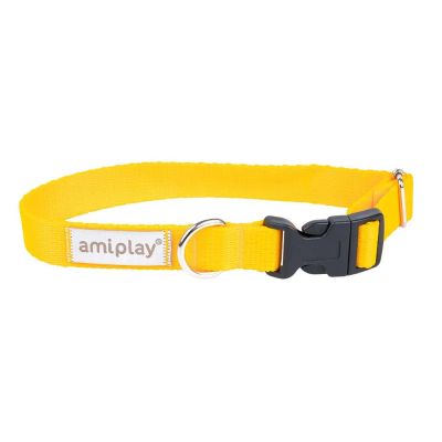 Нашийник для собак регульований Amiplay Samba M 25-40 см / 20 мм (жовтий)