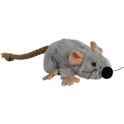 Игрушка для кошек Trixie "Мышка" плюш. серая с мятой 7см