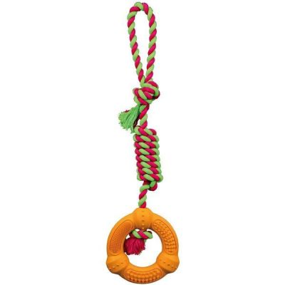 Игрушка для собак Trixie "Кольцо" DENTAfun на канате 12см/41см