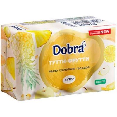 Мыло туалетное Dobra Тутти-Фрутти 70г*4шт