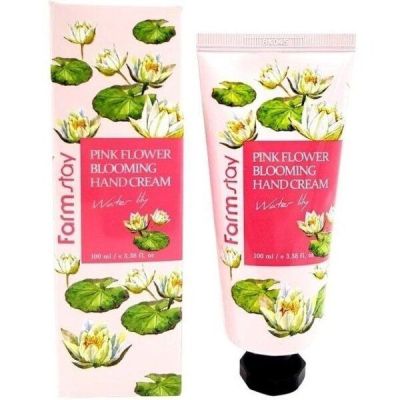 Крем для рук и ногтей FarmStay Pink Flower Blooming Hand Cream Water Lily 100мл
