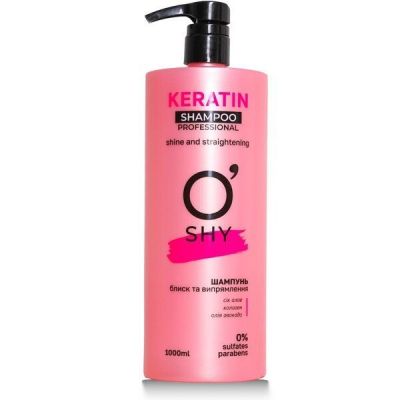 Шампунь O'shy Keratin Блеск и выпрямление 1л