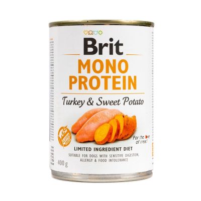 Вологий корм для собак Brit Mono Protein Turkey & Sweet Potato 400 г (індичка та батата)