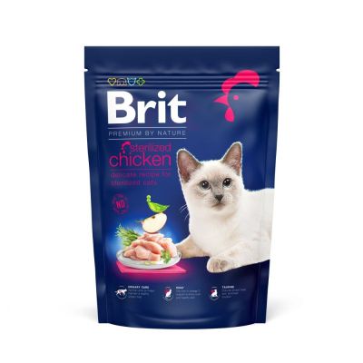 Сухий корм для котів Brit Premium by Nature Cat Sterilised 800 г - курка