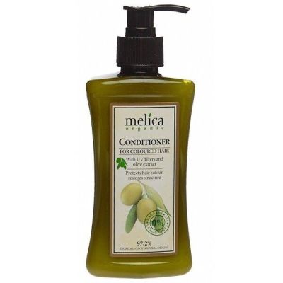 Бальзам-кондиционер Melica Organic для крашеных волос с УФ-фильтрами и экстрактом оливок, 300 мл