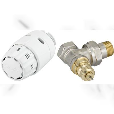 Комплект радиаторных терморегуляторов Danfoss RA-FN + RAS-C2 1/2", угловой (013G5143)