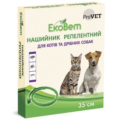 Нашийник для котів та собак ProVET «ЕкоВет» 35 см (від зовнішніх паразитів) - dgs