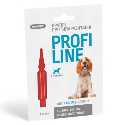 Краплі на холку ProVET Profiline від 4 до 10 кг, 1 піпетка