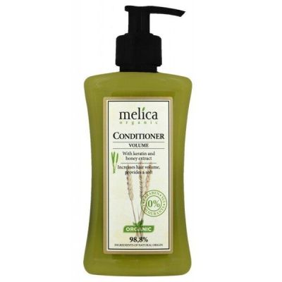 Бальзам-кондиционер Melica Organic Большой объем с кератином и экстрактом меда, 300 мл