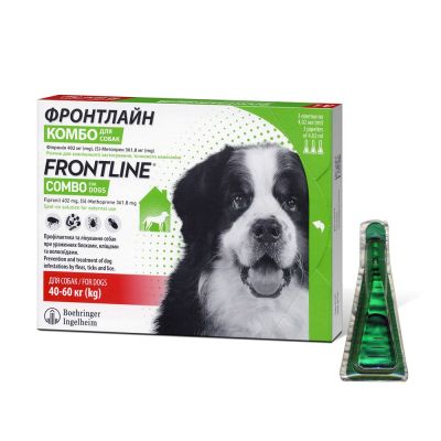 Краплі на холку Boehringer Ingelheim Frontline Combo від 40 до 60 кг, 1 піпетка