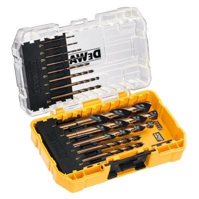 Набір свердел по металу DeWALT Black & Gold HSS-G, 14 шт, кейс (DT70727)