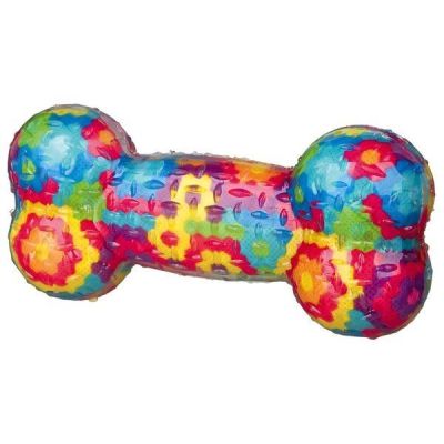 Игрушка для собак Trixie "Косточка в цветочек" термопластрезина 17см