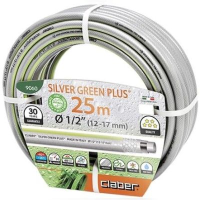 Шланг поливальний Claber 1/2" 25 м Silver Green Plus (82711)