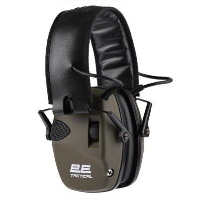 Тактические защитные наушники 2E Pulse Pro Army Green NRR 22 dB, активные (2E-TPE026ARGN)