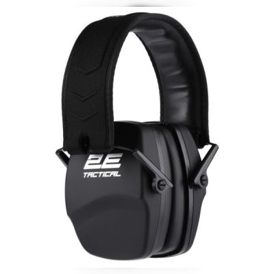 Тактические защитные наушники 2E Defence Black NRR: 25 dB, пассивные (2E-TPE016BK)