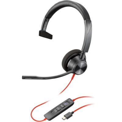 Гарнитура компьютерная моно On-ear Poly Blackwire 3310-M, USB-A, USB-C (8X216AA)