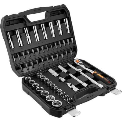 Набор торцевых головок Neo Tools, 58шт, 1/2", CrV, кейс (10-042)