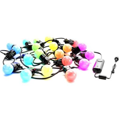 Smart LED Гирлянда Twinkly Festoon RGB 20, G45, Gen II, IP44, 10м, кабель черный (TWF020STP-BEU)