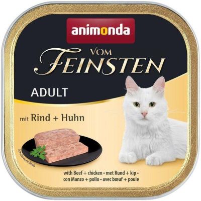 Корм влажный для котов Vom Feinsten с говядиной и курицей 100 г