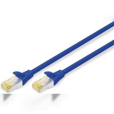 Патч-корд DIGITUS CAT 6a S-FTP, 1м, AWG 26/7 синего цвета