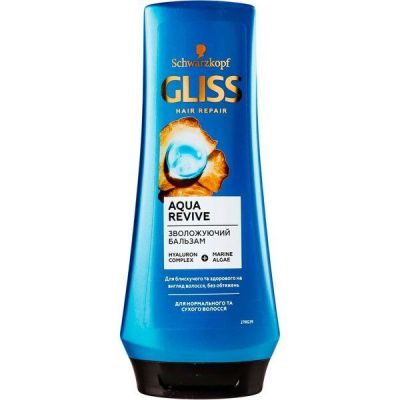 Бальзам Gliss Kur Aqua revive для увлажнения сухих и нормальных волос 200мл