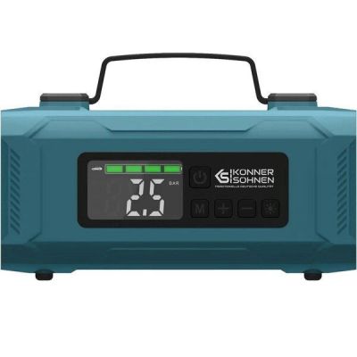 Пусковое устройство с компрессором портативное Konner&Sohnen KS JSP-2000 с компрессором, 15В, 14800мАч, USB, 2000А, 22л/