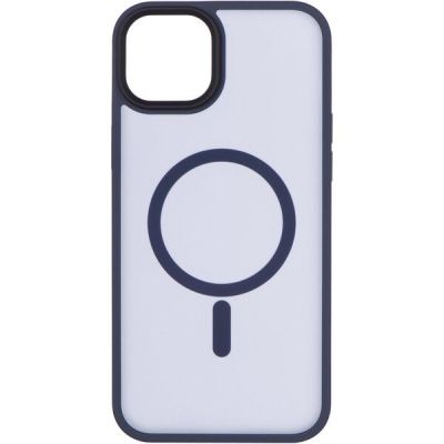 Чехол 2Е Basic для Apple iPhone 15 Plus, Soft Touch MagSafe Cover, Dark Blue (2E-IPH-15PRM-OCLS-DL)
