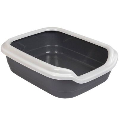 Туалет для кошек Природа Comfort л 49х39х15, серый