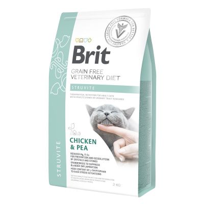 Сухий корм для котів, при захворюваннях сечовивідних шляхів Brit GF Veterinary Diet Struvite 2 кг (курка)