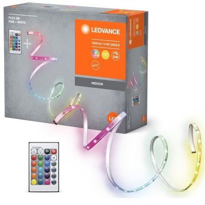 Лента светодиодная Ledvance Flex 14W, 1300Lm, 5M RGB 3000K RC (4099854095443)