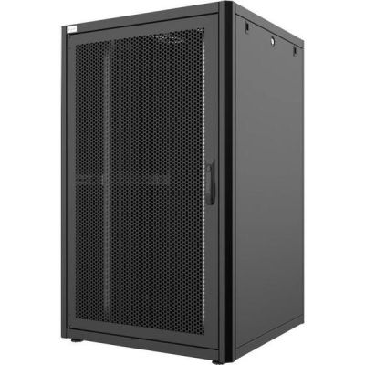 Шкаф MIRSAN 19", 26U, GTN, перфорированная дверь, 800x800 мм, черный