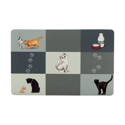 Килимок під миску Trixie «Patchwork» 44 см / 28 см (сірий)