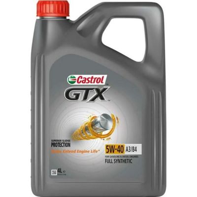 Масло моторное Castrol GTX 5W-40 A3/B4, 4л (41071356101) (15E62C)