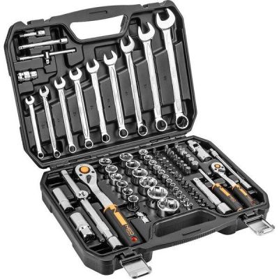 Набор инструмента Neo Tools, 82шт, 1/2", 1/4", CrV, eco кейс (10-058)