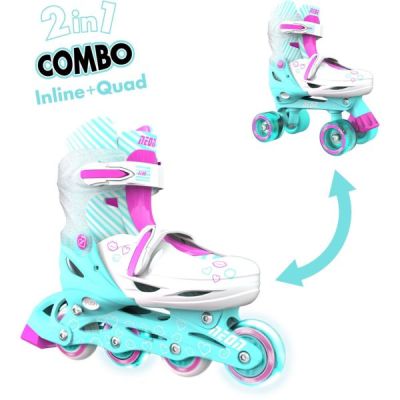 Роликовые коньки Neon Combo Skates Бирюзовый (Размер 34-37)