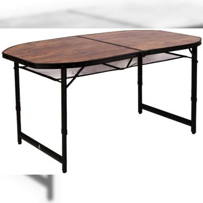 Стіл Bo-Camp Woodbine Oval Black/Wood look (1404230)