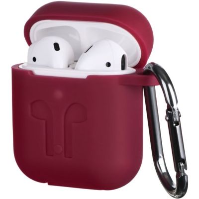 Чехол 2Е для Apple AirPods Pure Color Silicone (3mm) Imprint Marsala (2E-AIR-PODS-IBPCSI-3-M)