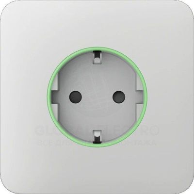 Передняя панель для встроенной розетки Ajax SoloCover for Outlet smart, Jeweler, беспроводная, белый (000038777)