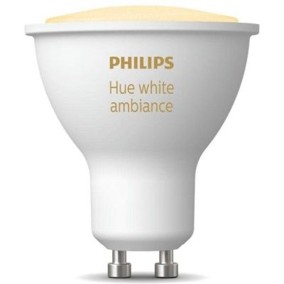 Лампа умная Philips Hue GU10, 5W(50Вт), 2200K-6500K (929001953309)