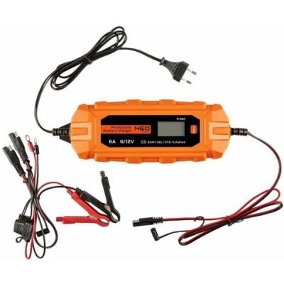 Зарядное устройство автоматическое Neo Tools, 6А/100Вт, 3-150Ач, для кислотных/AGM/GEL аккумуляторов