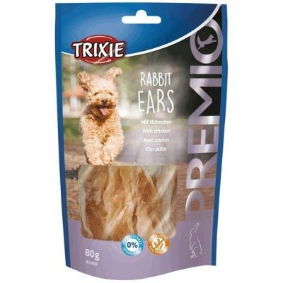 Лакомство для собак Trixie PREMIO Rabbit Ears с кроличьими ушами и филе курицы, 80 г