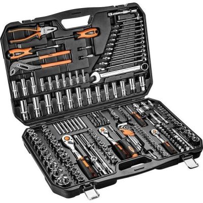 Набор инструмента Neo Tools, 233шт, 1/2", 1/4", 3/8", CrV, кейс (10-078)