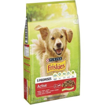 Сухой корм для взрослых собак FRISKIES Active с повышенной активностью, с говядиной 10 кг